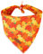 Unique style paws 1PCS Halloween Hundebandanas Waschbarer Baumwollquadrat-Latz, Verstellbarer Hundetuch für kleine mittelgroße Hunde und Katzen-Kürbis-L