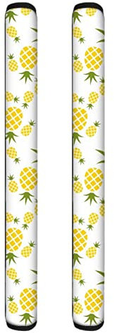 Kühlschrank-Türgriffabdeckungen 2er Set Obst-Themen-Ananas fängt Tropfen Staub Flecken Fingerabdrücke Abschluss Schutz Elektrische Küchengeräte Handschuhe für Geschirrspüler Kühlschrank Mikrowelle