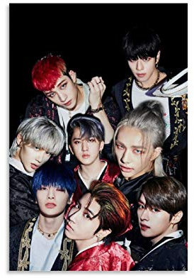 Stray Kids Kpop Poster auf Leinwand, Kunstposter und Wandkunst, Bilddruck, modernes Familienschlafzimmer-Dekor-Poster, 20 x 30 cm