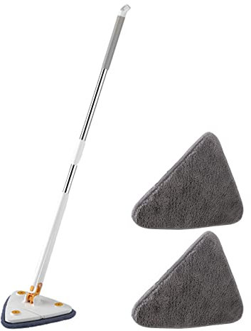 BYYLECL Triangolo pulizia Mop girevole a 360 gradi regolabile, mocio per la pulizia di pavimenti, pareti, piccoli strumenti per la pulizia della casa
