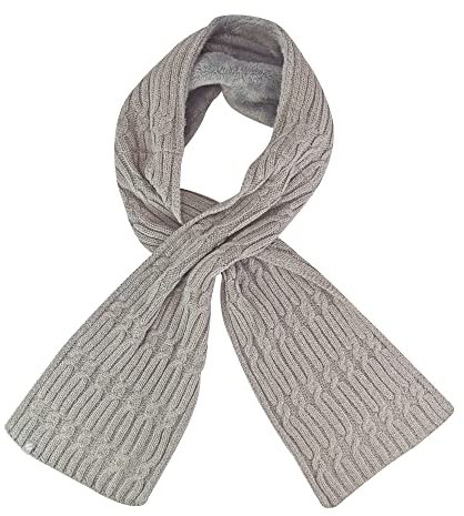 HEAT HOLDERS Damen Unifarben Warm Schal Fleece Luxus und Weich Flauschig Winterschal für Damen (Einheitsgröße, Hellgrau)