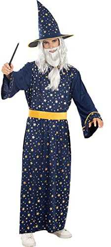 Funidelia | Zauberer Merlin Kostüm für Herren Hexen, Zauberer, Halloween, Horror - Kostüm für Erwachsene & Verkleidung für Partys, Karneval & Halloween - Größe - M - Rot