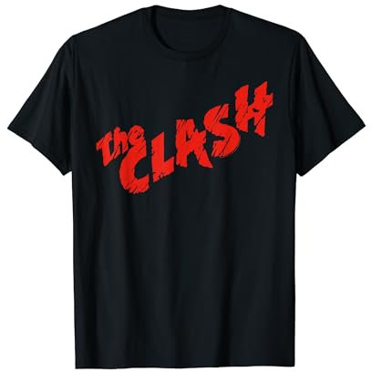 The Clash - Verkratztes rotes Logo T-Shirt