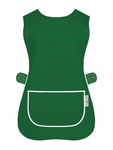 LINEN CLOSET Womens Tabards with Pockets for Men Ladies Cleaning Catering Chef Kitchen Aprons Unisex Hygea Tabard Apron Work Tabards