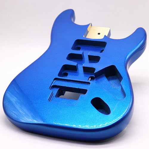 JD.Moon Corps de guitare électrique pour Fender ST Stratocaster Accessoire DIY Double Verrouillage Tremolo Métal Bleu Bois de peuplier