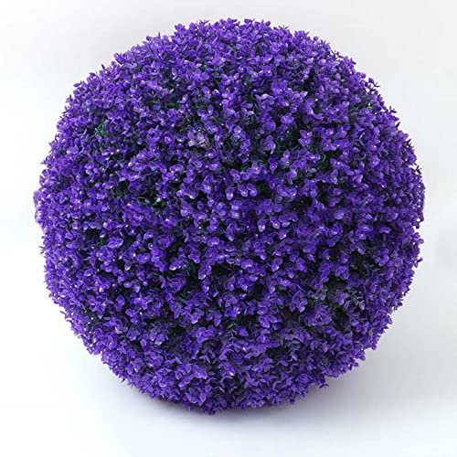 LOMYUQ Sfere di Piante Topiaria in Finto Bosso Palla Verde Artificiale, Sfera Decorativa in Plastica con Protezione UV per Porta D'ingresso, Decorazione di Nozze, Vari Colori,E,50cm