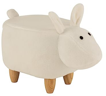 J-Line Kinderstuhl Schaf - Holz/Textil - Elfenbein - 66x32x46cm