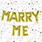 Kopper-24 Folienballon-Set Marry Me in Gold, 40 cm - Überrasche deinen Schatz mit einem romantischen Heiratsantrag - Zeige Deine Liebe auf besondere Weise