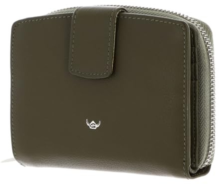 Golden Head Leder Geldbörse Madrid RFID Protect Kombischeintasche mit Riegel 1438 Oliv olivgrün