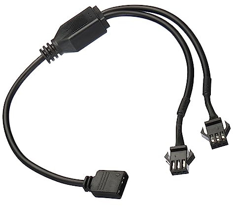 sourcing map ARGB Verteiler 5V 3Pin an SM 3Pin Buchsen Verlängerung Kabel Adapter Anschluss Ansprechbar für PC Lüfterleistung Computergehäuse Hauptplatine 1 bis 2 Stil