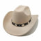Cowboyhut Schwarz Herren Cowgirl Kostüm Damen mit Band Werternhut Cowboyhut Beige Fasching