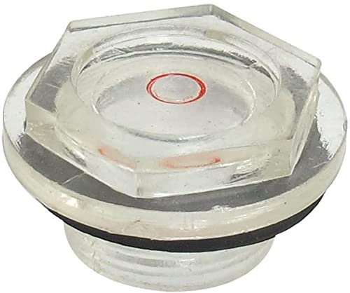 XYWHPGV Visor de nivel de aceite de compresor de aire de plástico de diámetro de rosca macho de 25 mm, mirilla negra transparente(ce2bb 8dfc5 eb20c c7565 f3855 0f484