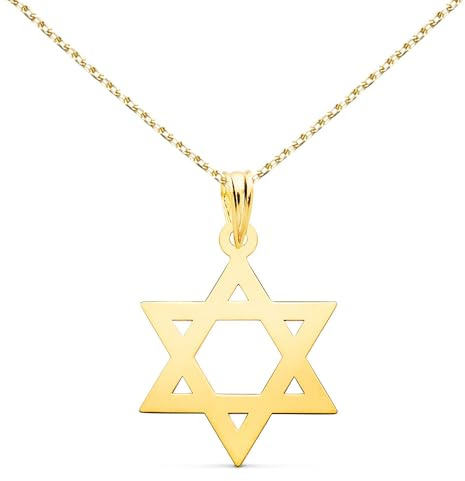 L'Atelier d'Azur Collana con ciondolo a forma di stella di David in oro 18 carati, 750/000, giallo, Oro Ottone