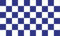 blau weiss kariert karo Fahne/Flagge 30x45 cm mit Hohlsaum