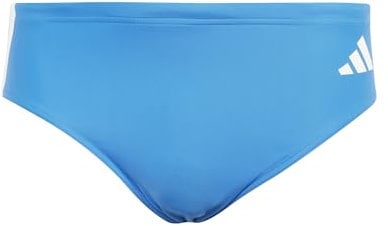 adidas Men's 3 Stripes Swim Trunks, Bright Royal/White, M-L