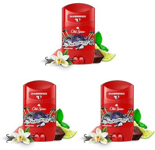 Old Spice Nightpanther Deodorant Stick Für Männer, Ohne Aluminium, 50 ml (Packung mit 3)