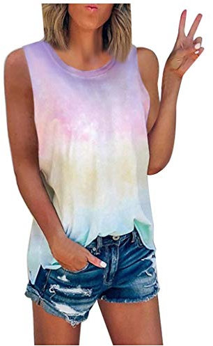 HOOUDO Sonderangebote Schnäppchen Oberteil Weiß Damen Sommer Tanktop Damen Große Größen Weites T Shirt Damen Country Styl Western Style Damen Tshirt Mit Glitzer Damen Sale Angebote Bestellung