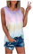 HOOUDO Sonderangebote Schnäppchen Oberteil Weiß Damen Sommer Tanktop Damen Große Größen Weites T Shirt Damen Country Styl Western Style Damen Tshirt Mit Glitzer Damen Sale Angebote Bestellung