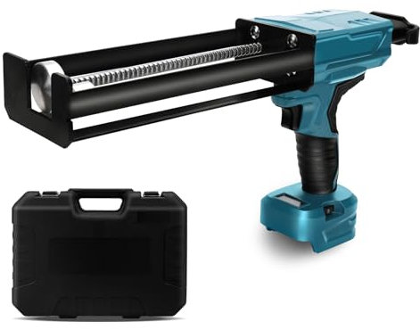 WingFly Akku Kartuschenpresse Kompatibel für Makita 18V Akku, Kabellose Kartuschenpistole mit 6 Geschwindigkeiten und LED-Licht, 450ml, Silikonpistole für Abdichten, Spachteln (ohne Akku)