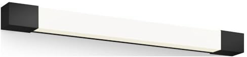 PHILIPS Rover LED Spiegelleuchte quadratisch, ideal geeignet für das Badezimmer, 10 W, 1500 lm, 2700 K, Schwarz, IP44, wasserfest