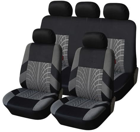 XIUDAM Autositzbezüge für Volvo V60 V50 S60 S80 S40 Xc40 Xc60 Xc70 Xc90 V40 V70 2000-2023 2024, Stoff Sitzbezug Sitzschoner Atmungsaktiv Bequem Durable Car Seat Covers Complete Set Sitzauflag Zubehör