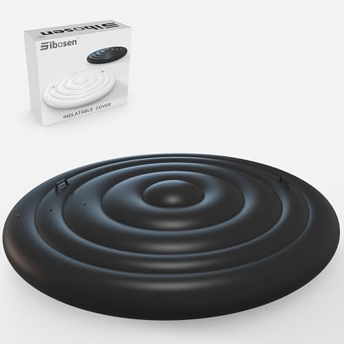 Sibosen Aufblasbare Whirlpool-Abdeckung mit Griff, Einheitsgröße, tragbare Whirlpool-Abdeckung, Upgrade, isoliert, thermisch, energiesparend, Whirlpool-Deckelschutz, winddicht, regendicht, schneefest