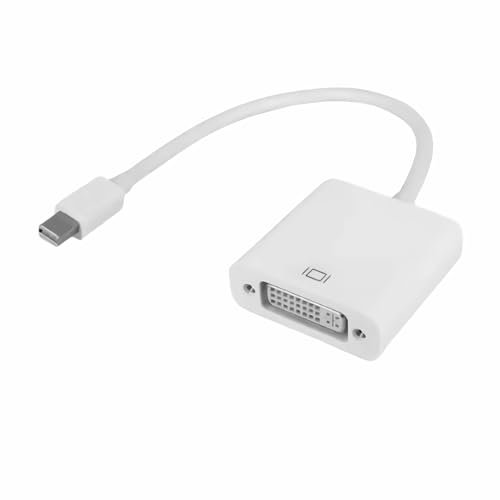 Bolwins L08S Mini DisplayPort auf DVI Adapter – Mini DP (Thunderbolt) auf DVI Konverter für Full HD 1080p – Hochwertiger Mini DisplayPort zu DVI Konverter