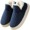 Misolin Hausschuhe Damen Winter Wärme Pantoffeln Herren With Memory Foam Kordsamt Voll Plüsch Weiche Geschlossen Baumwolleschuhe Antirutsch Bequeme Outdoor/Indoor,Blau 290(EU42-43)