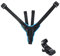Support de casque de moto avec menton incurvé pour GoPro Hero 12/11/10/9/8/7/6/5/4/Max/Mini, mentonnière pour casque de moto, stable et léger silicone antidérapant, accessoires de caméras d'action