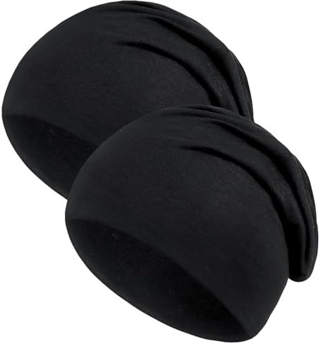 Kavya Dünne Mütze Herren & Damen, Leichte Sommermützen 2 Pcs Weich Beanie Skull Cap Chemo Kopfbedeckung Unisex Frühling Sommer & Herbst Winter