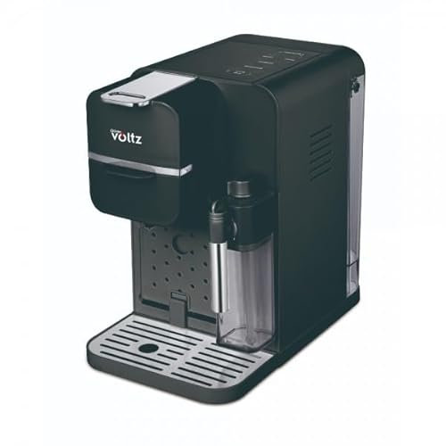 Oliver Voltz Espressomaschine für Kapseln und gemahlenen Kaffee 8 in 1, Milchsystem, 20 Bar, 1350W, Schwarz