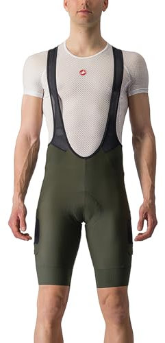 CASTELLI Unlimited Cargo Bibshort da uomo per ciclismo su strada e gravel I maschio imbottito pantaloncini da ciclismo, Grigio fumo., M