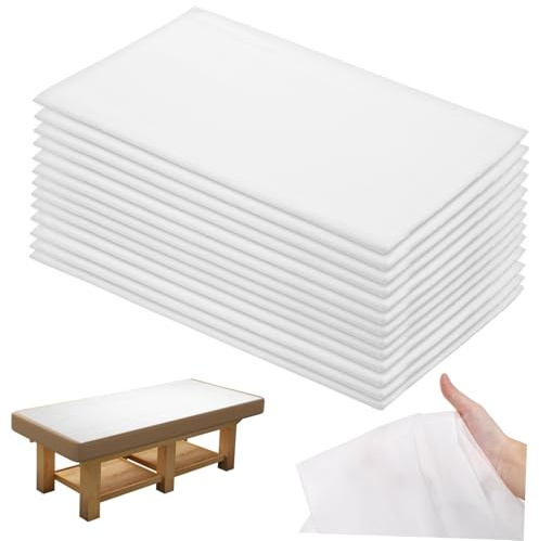Einweg Massageliegenauflage 100 Stück, Weiß, Vlies, 80x180cm | Spa und Salon, Universelle Passform, Einfach zu Entsorgen, Großpackung
