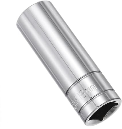 Juttzzei 6-Point Deep Socket, 1/2 Inch Drive 18mm Socket - Silver | Polishing CR-V Steel 18mm Socket 1/2 Drive with 78mm Length 6-Point Metric Sizes foe Car Home Repair Mechanical Maintenance