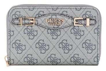 GUESS Katya SLG Medium Zip Around Wallet M Slate Logo