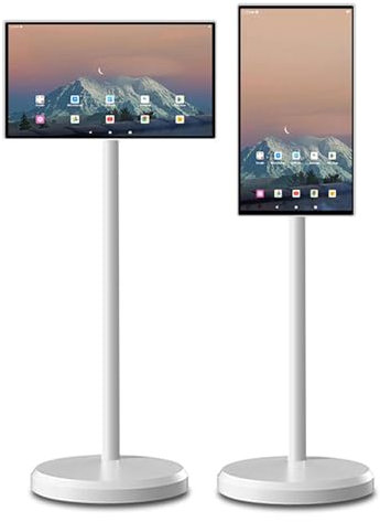 Pantalla táctil inteligente de 21,5 pulgadas con Android 12 para fitness, juegos, TV inteligente portátil en vivo, monitor de batería para exteriores