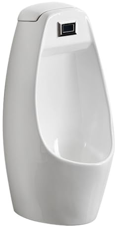 Commercial Washout Urinal, Mens Urinals with Intelligent Sensor Flush Valve, Wall Mounted Waterfall Scrubber, Anti-Odor, for Bathrooms, Hotels, Shopping