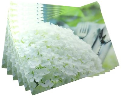 Etiketten-Becker Platzset 41,5 x 31 cm Blumendesign | Schönes Tischset abwaschbar, rutschfest, pflegeleicht, Untersetzer für Indoor & Outdoor, wasserabweisend