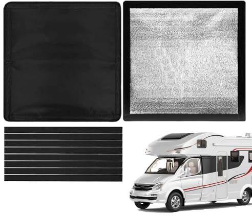 Couverture de ventilation sur le toit du camping-car – Panneau qui bloque la chaleur solaire, design avec barrière thermique réfléchissante, structure légère en couches protectrices, couverture