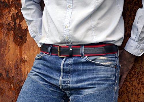 Inner Tube Men 's Belts Red - Gürtel aus Fahrradschlauch von Fahrrad - handgefertigt In Italien