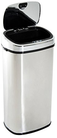 HOMCOM 68L Sensor Dustbin Stainless Steel Automatic Kitchen Waste Bin Silver