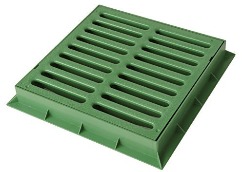 First Plast TGNP30V Telaio con Griglia Pedonabile in PVC, Verde, 300x300 mm