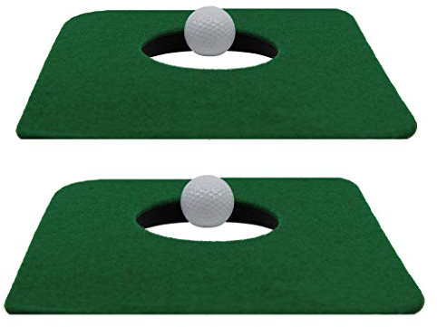 Upstreet Putting Mat for Indoor Golf Cup - Includes Two Indoor Putt Mats and Two Training Balls