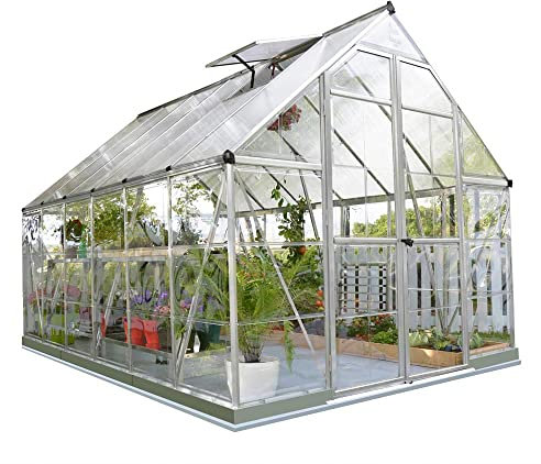 Palram - Canopia Aluminium Gewächshaus Balance 812 | Anthrazit | 367x244x229 cm