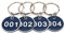 NanTun Schlüsselanhänger, Aluminiumlegierung, Metall, nummeriert, 50 Stück 51 to 100 blau