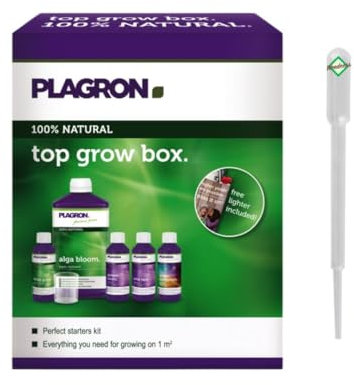 Weedness Plagron Dünger Set Bio Starterbox Big - Grow Anbau Indoor Bio Dünger NPK Chilli Organischer Gemüse Flüssig Bonsai Tomaten Palmen