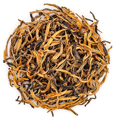 Oriarm Yunnan Dian Hong Feuilles de Thé Noir Chinois - Fengqing Dianhong Honey Aroma Petit déjeuner chinois thé noir en feuilles - Ziplock sac refermable 225g