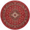 Hanse Home Nouristan Mirkan Orient Teppich Rund – Wohnzimmerteppich Orientalisch Kurzflor Vintage Orientalischer Teppich für Esszimmer, Wohnzimmer, Schlafzimmer – Orientrot, 160cm