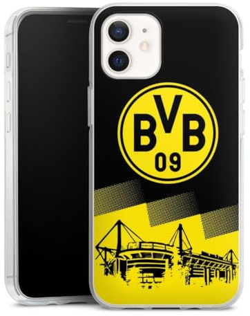 Silikon Hülle kompatibel mit Apple iPhone 12 Case transparent Handyhülle BVB Borussia Dortmund Stadion