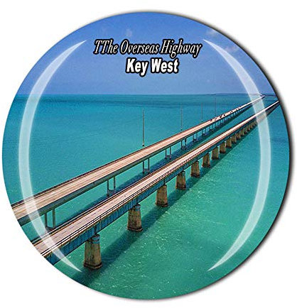 The Overseas Highway Key West Florida USA Kühlschrankmagnet Souvenir Geschenk Kühlschrank Magnetaufkleber